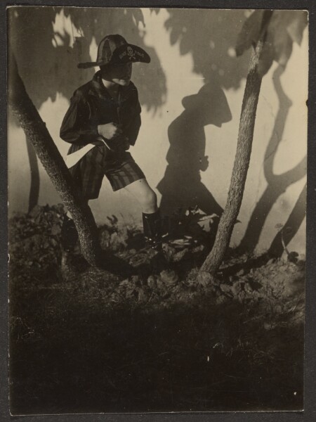 Louis Fleckenstein, [Boy Dressed as Pirate in Trees]