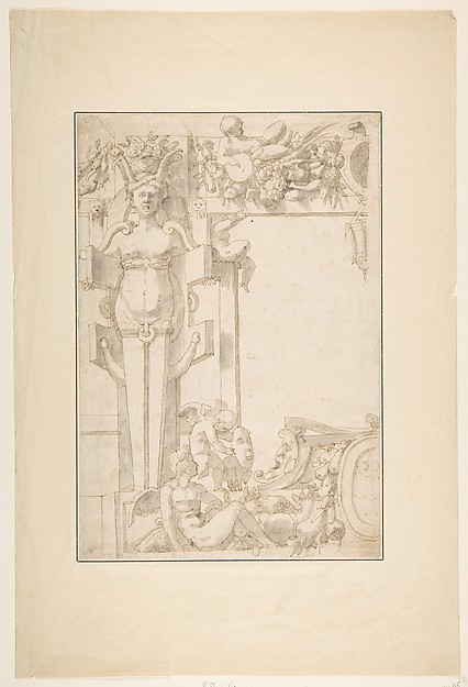 Rosso Fiorentino, Design for a Wall Decoration