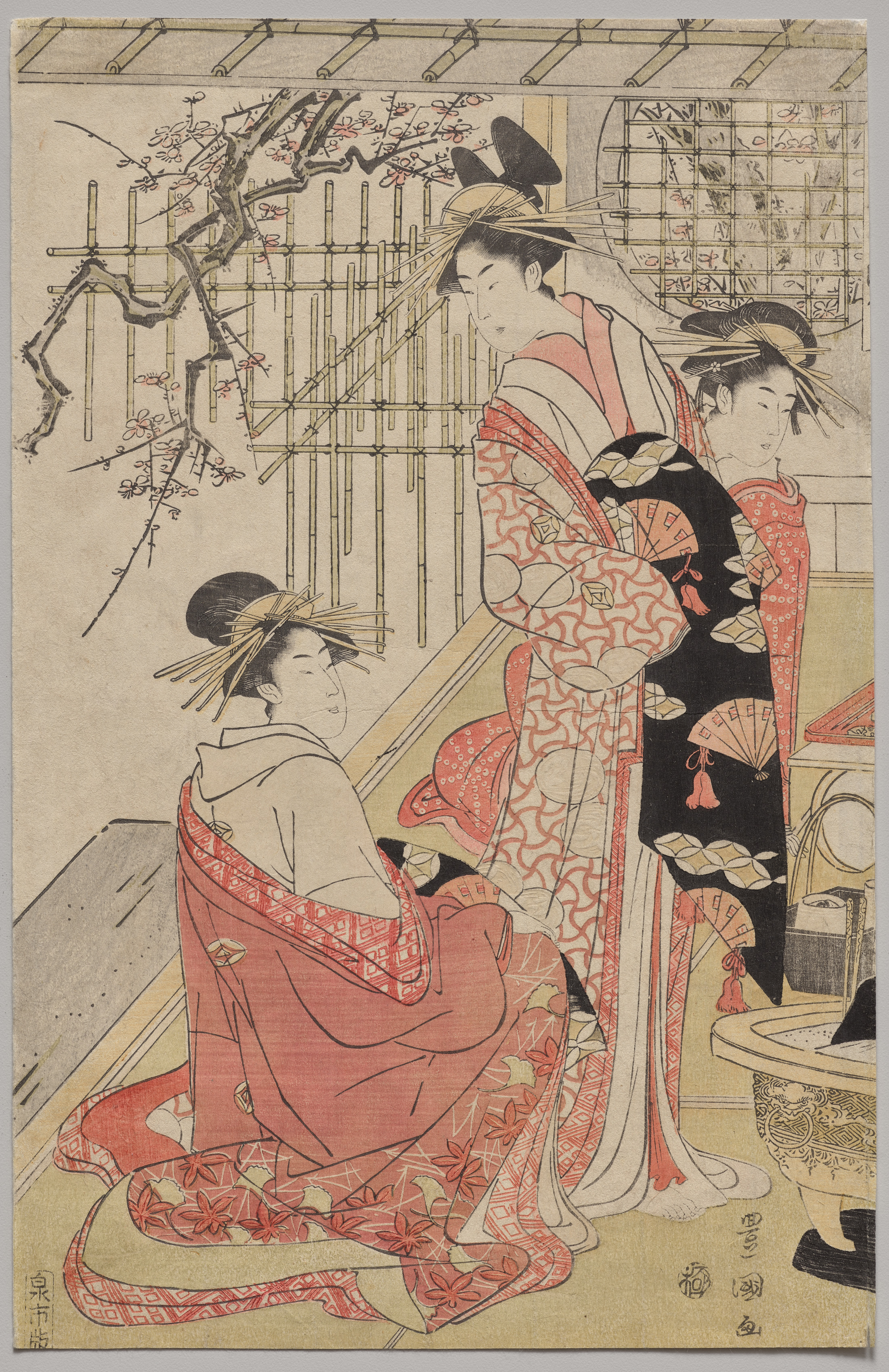 Utagawa Toyokuni, Courtesans of the Ōgiya on a Spring Outing