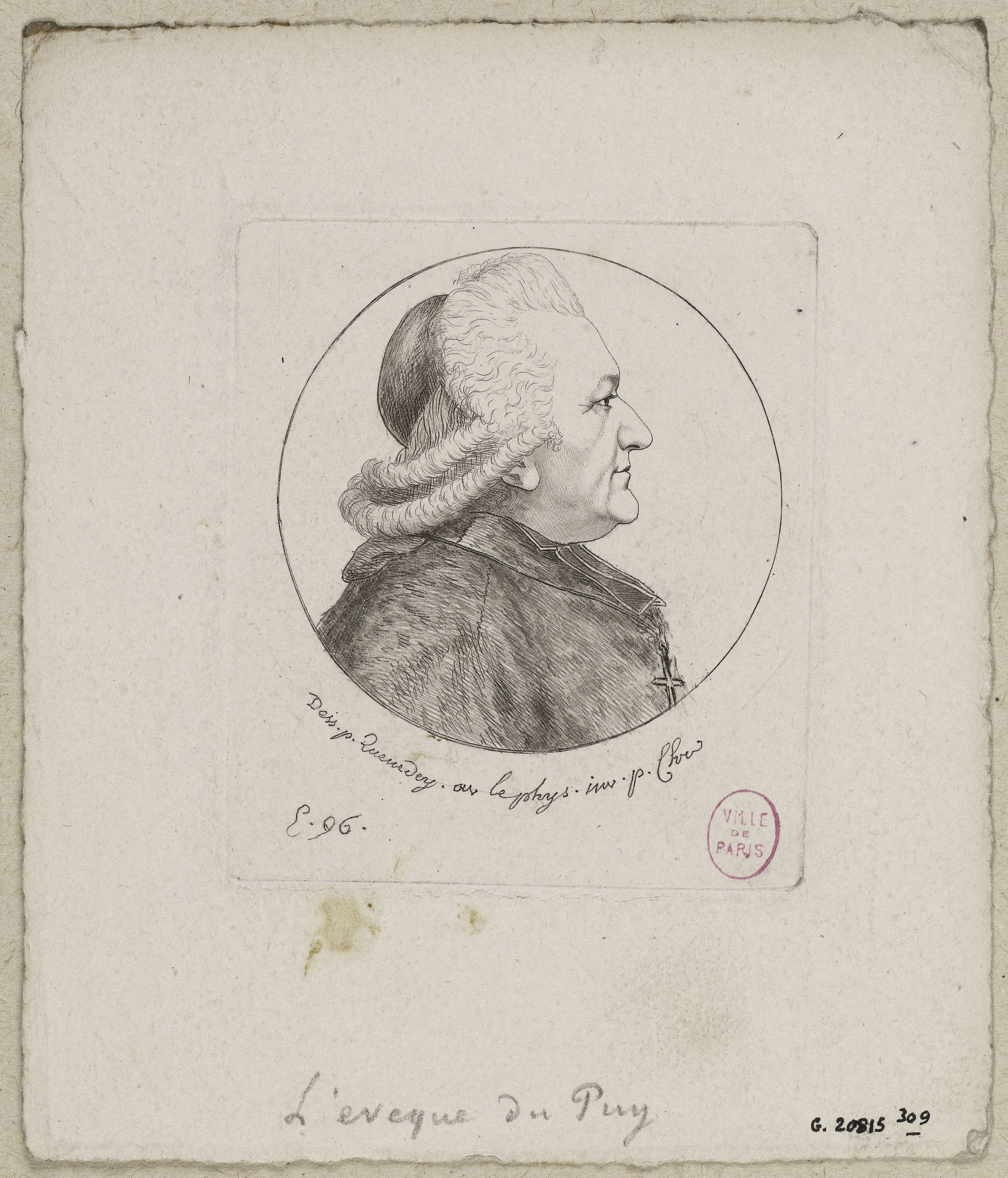 Edmé Quenedey, Portrait de Monsieur l'évêque du Puy