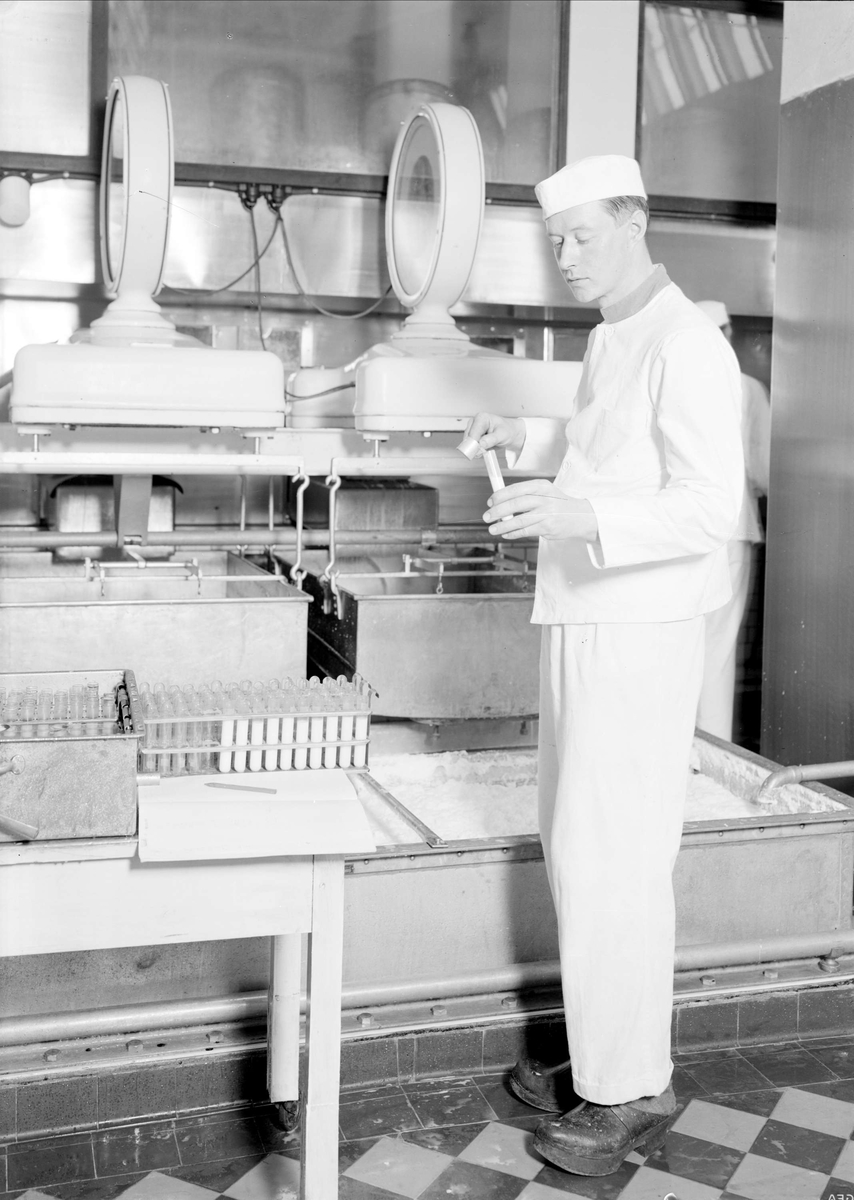 Paul Sandberg, Sampling at the Milk Centre, Storgatan, Uppsala 1937