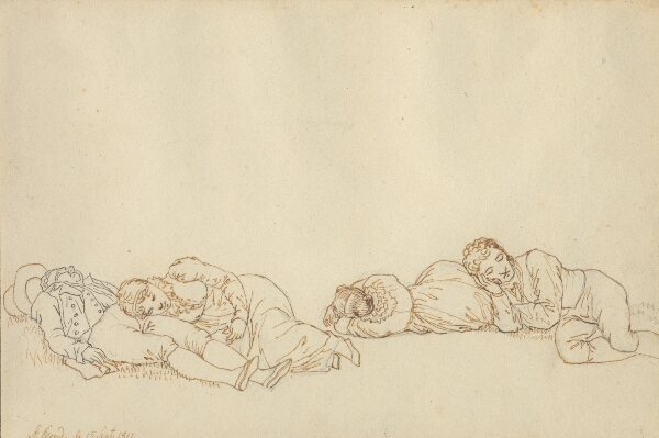 C.W. Eckersberg, Fire sovende parisere