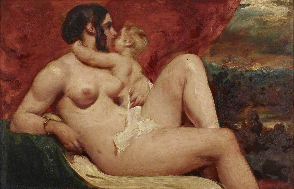 William Etty, 'Venus and Cupid' (A Female Nude embraced by a Small Child)