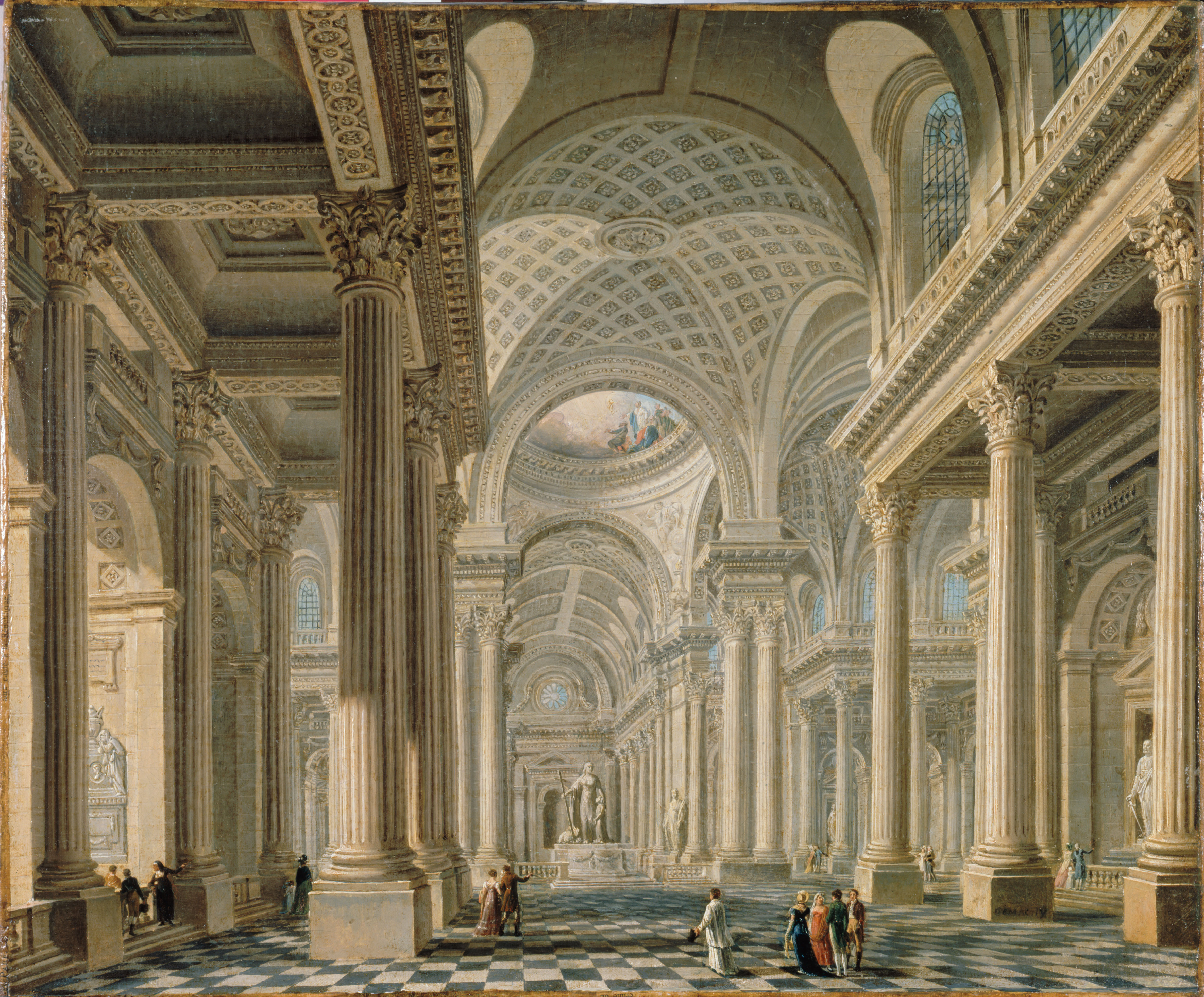 Pierre-Antoine Demachy, Intérieur de l'église de la Madeleine d'après le projet de Contant d'Ivry