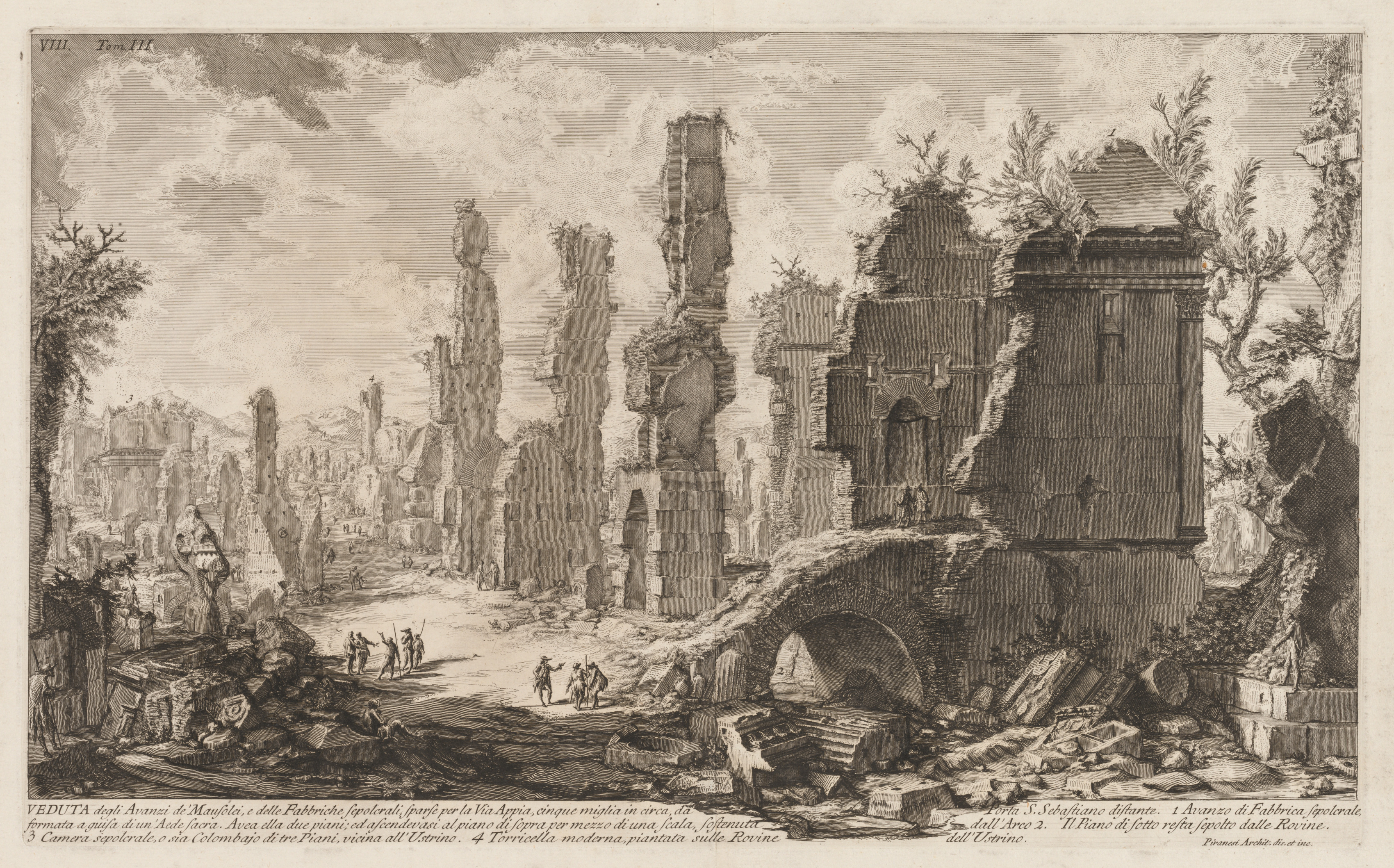Giovanni Battista Piranesi, Antiquities of Rome:  The Appian Way