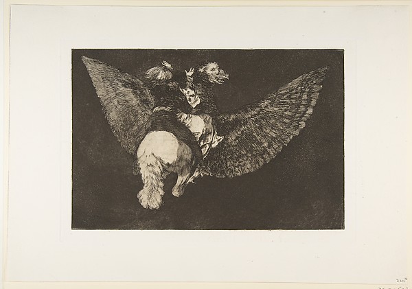 Goya (Francisco de Goya y Lucientes), 'Flying Folly' from the 'Disparates' (Follies / Irrationalities)
