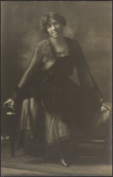 Louis Fleckenstein, [Portrait of a Woman on Bench]