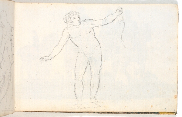 C.W. Eckersberg, Nøgen mandsfigur med bue