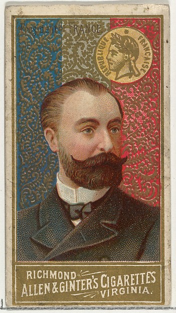 Allen & Ginter, President of France, from World's Sovereigns series (N34) for Allen & Ginter Cigarettes