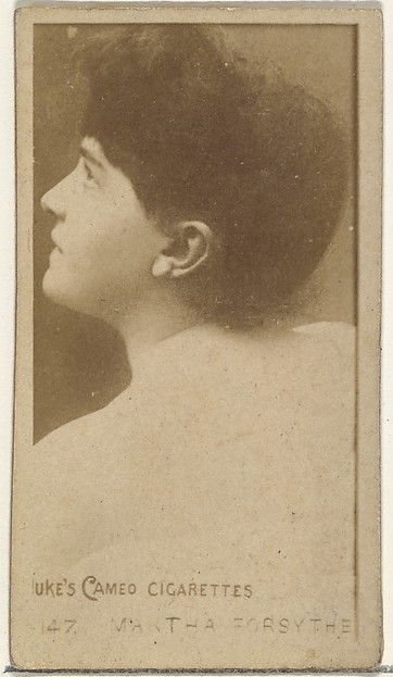 W. Duke, Sons & Co., Card Number 147, Martha Forsythe, from the Actors and Actresses series (N145-4) issued by Duke Sons & Co. to promote Cameo Cigarettes