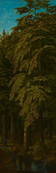 Gerard David, View in a Forest, outer right wing of a triptych