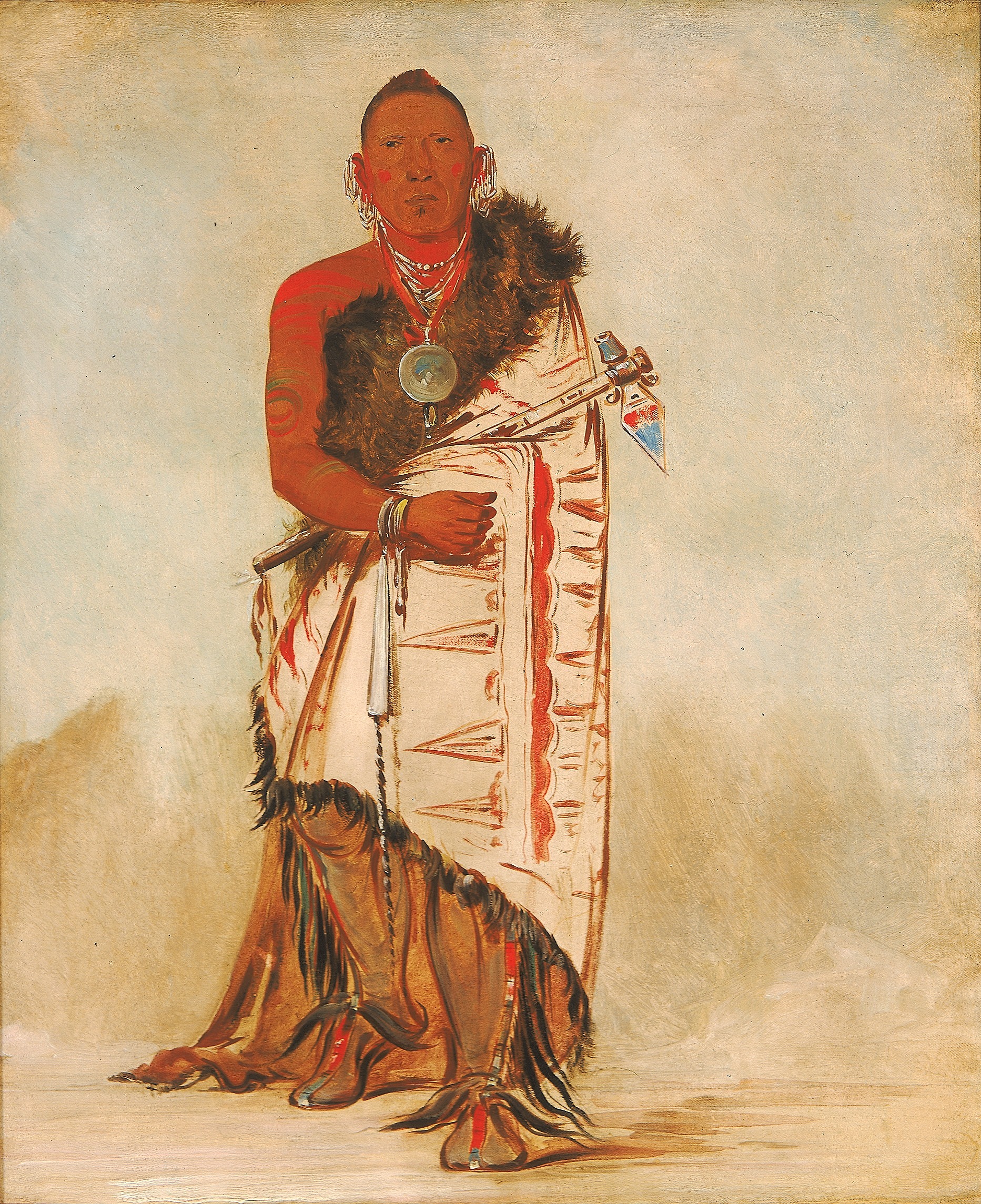 George Catlin, Ki-hó-go-waw-shú-shee, Brave Chief, Chief of the Tribe