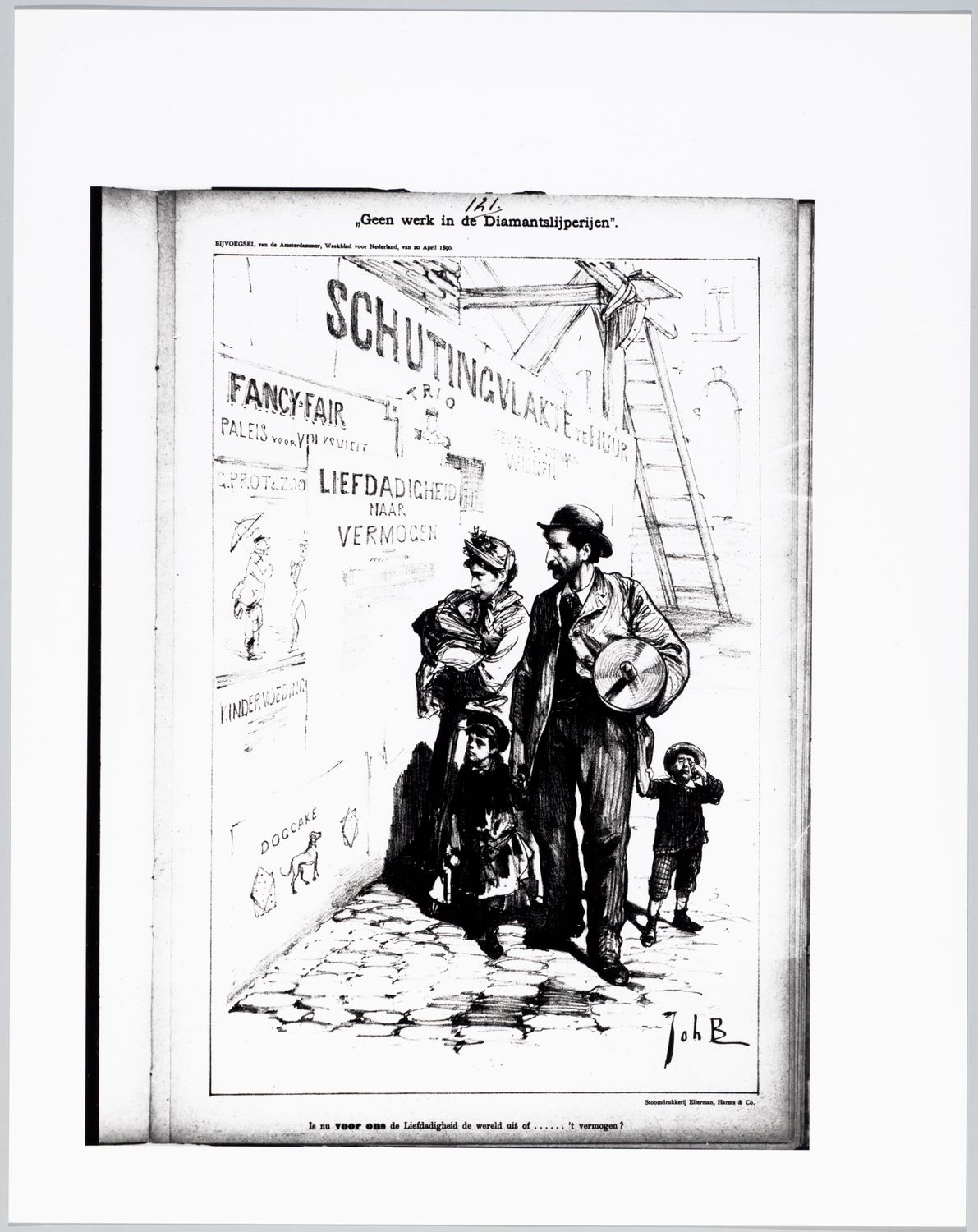 Braakensiek, Johan,draughtsman., Geen werk in de Diamantslijperijen
