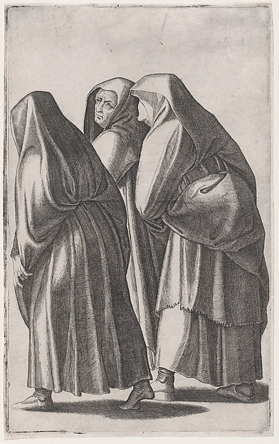 Agostino Veneziano (Agostino dei Musi), The three holy women going to the sepulchre
