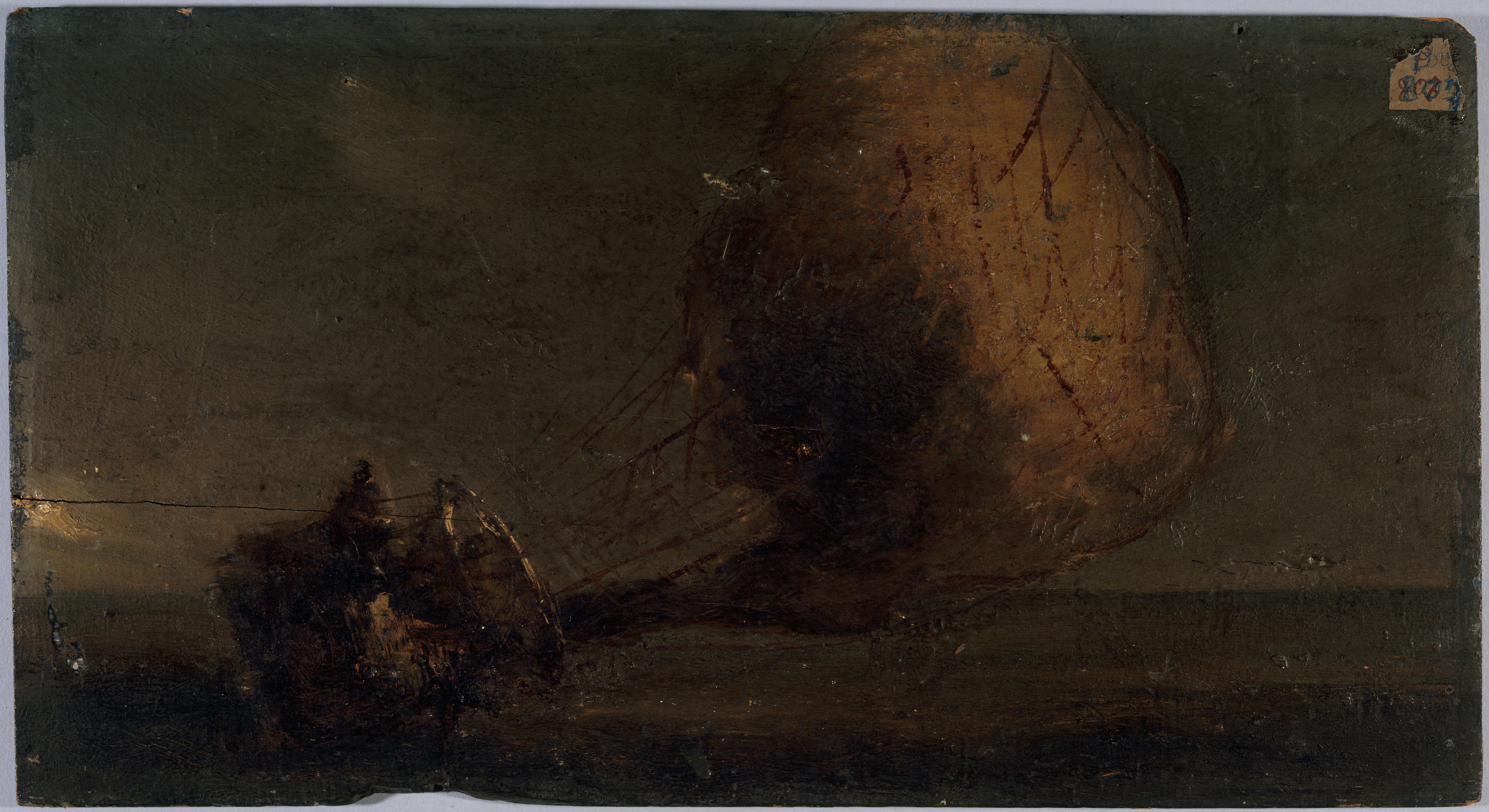 Anonyme, Chute d'un aérostat.