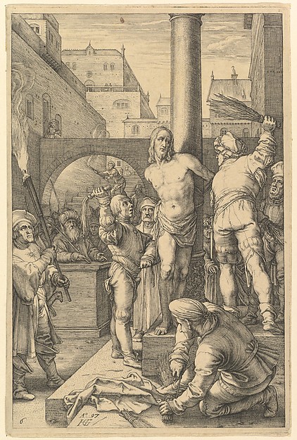 Hendrick Goltzius, The Flagellation, from "The Passion of Christ"
