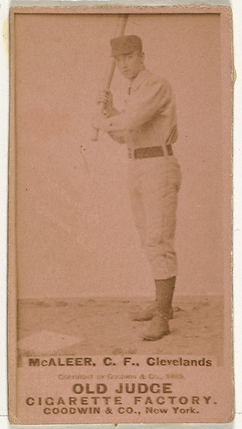 Goodwin & Company, Jimmy "Loafer" McAleer, Center Field, Cleveland, from the Old Judge series (N172) for Old Judge Cigarettes