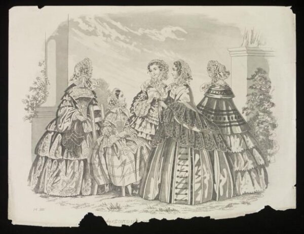 Unknown, London and Paris Fashions for July 1855