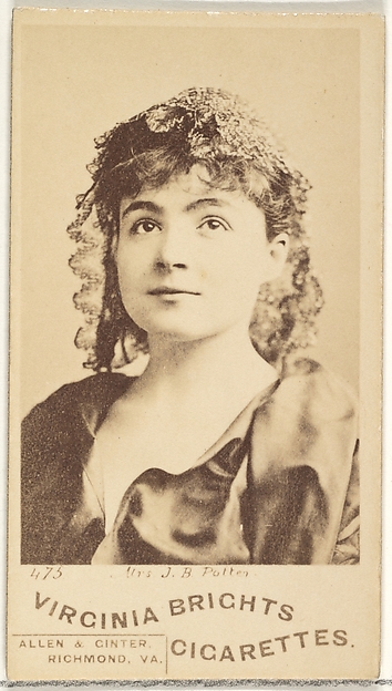Allen & Ginter, Card 475, Mrs. J.B. Potter, from the Actors and Actresses series (N45, Type 1) for Virginia Brights Cigarettes