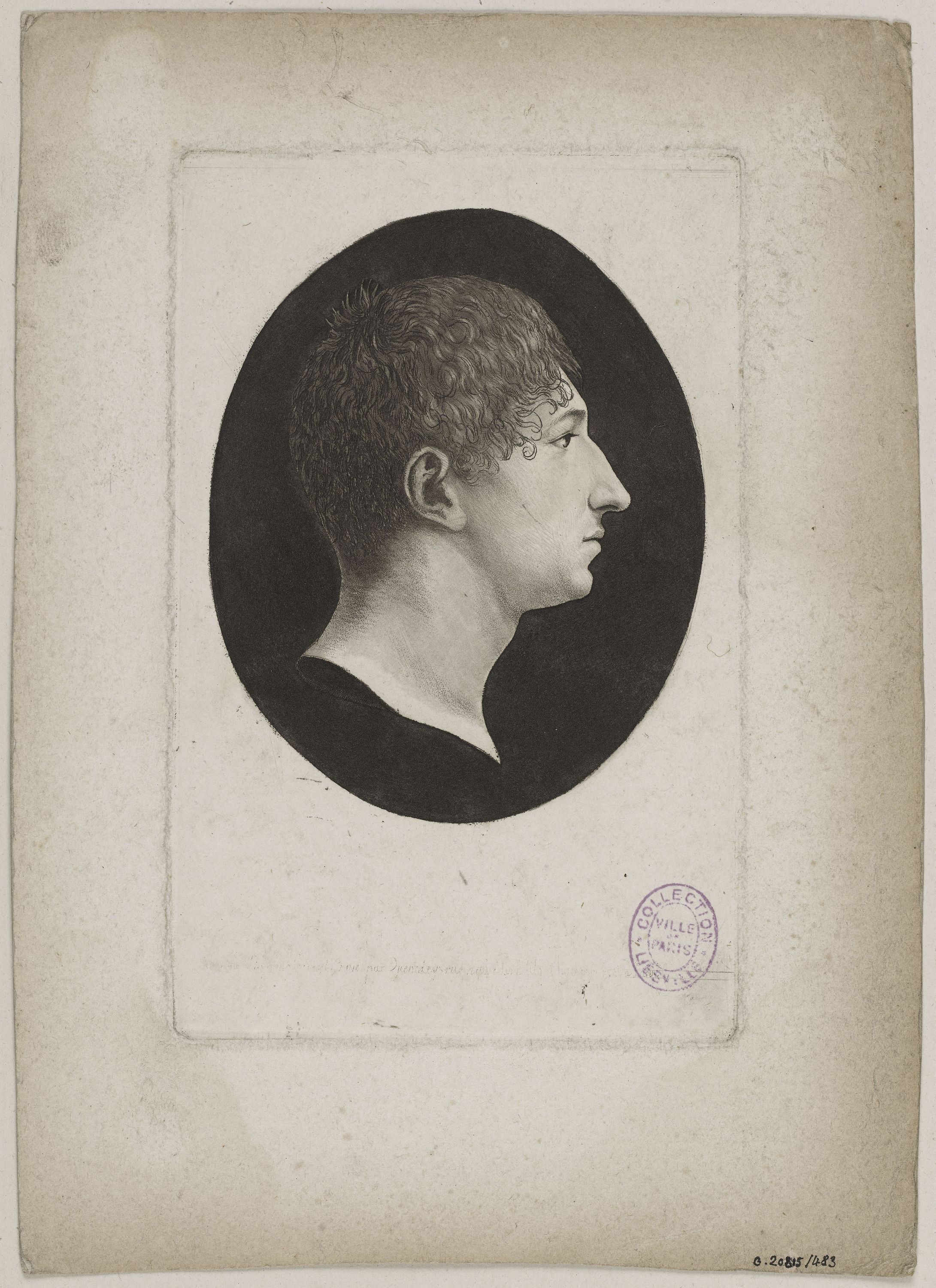 Edmé Quenedey, Portrait d'un homme, fin XVIIIème siècle/début XIXème siècle