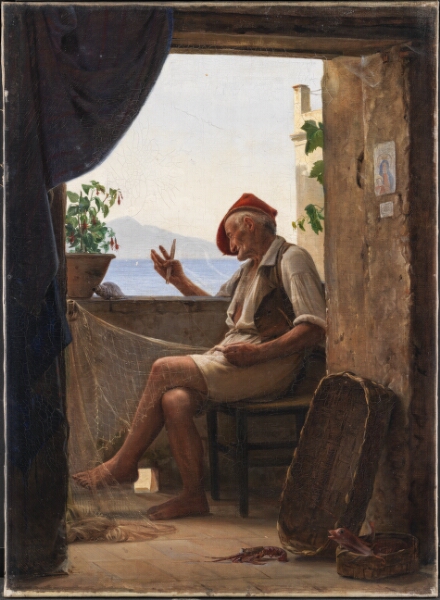 Carl Bloch, En fisker på en loggia