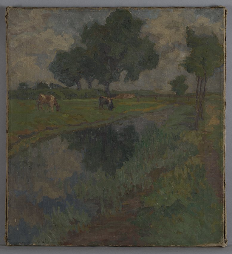 Luise Schmidt, Märkische Landschaft mit Kühen, 1. Drittel 20. Jahrhundert
