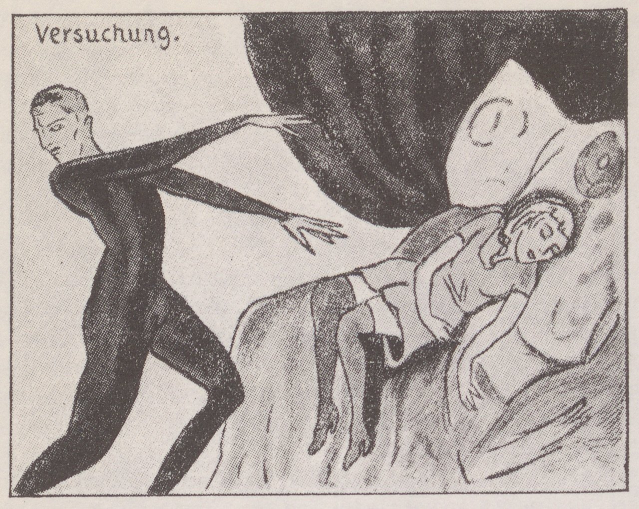 Unknown artist, Abbildung einer Zeichnung nach dem Gemälde eines Sexualstraftäters
