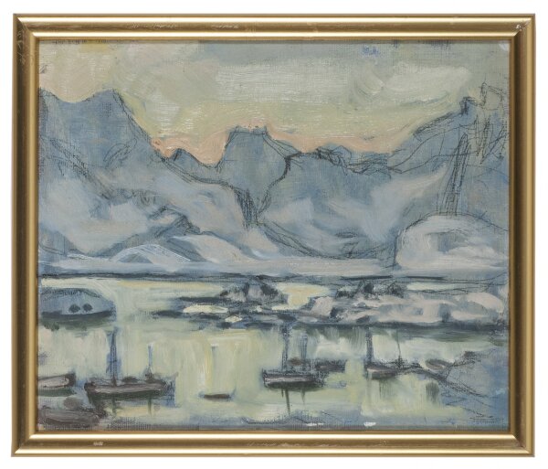 Anna Boberg, Båt med nät. Studie från Lofoten