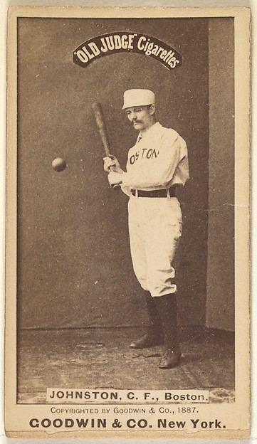 Goodwin & Company, Johnston, Center Field, Boston, from the Old Judge series (N172) for Old Judge Cigarettes