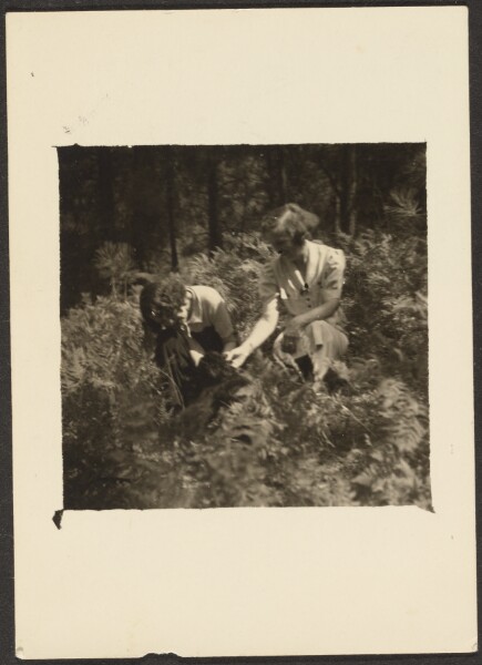 Louis Fleckenstein, [Two Women Seated in Fern]