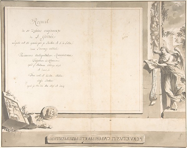 Jan Goeree, Frontispiece for "Thesaurus Antiquitatum Romanarum"