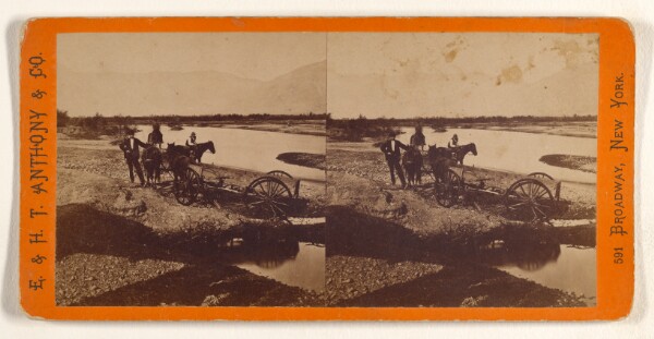 A. J. Russell, View on the Weber River near Ogden, Uintah Mts. in the distance. Union Pacific Rail Road.