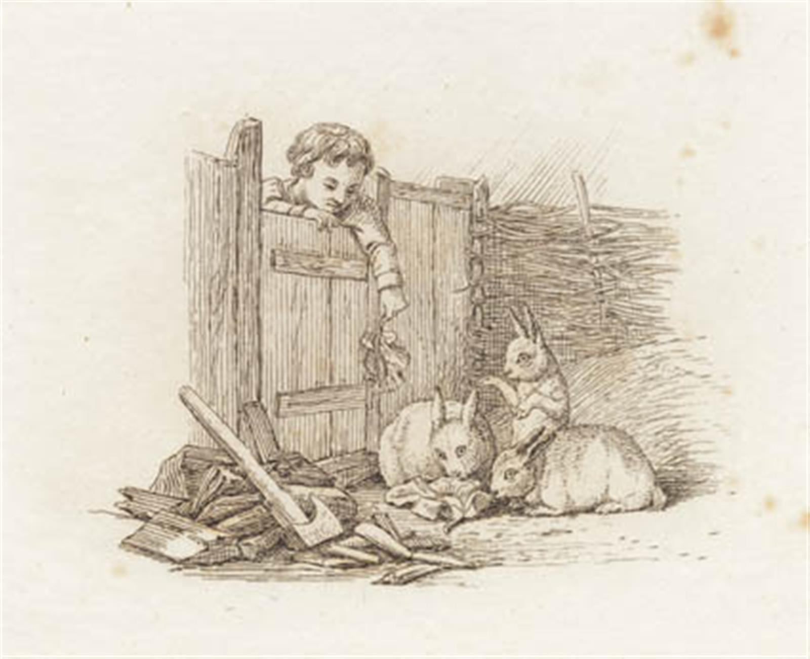 Martinus Rørbye, Illustration til "Halvhundrede Fabler for Børn" af Hey