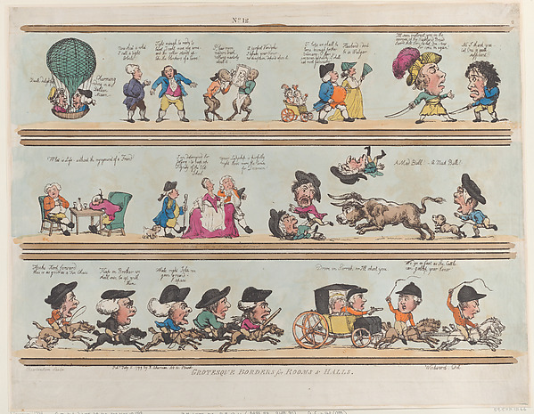 Thomas Rowlandson, Grotesque Borders for Rooms & Halls, Plate 12