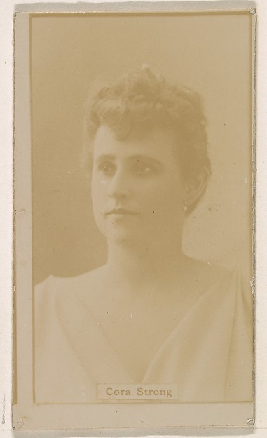 Kinney Brothers Tobacco Company, Cora Strong, from the Actresses series (N245) issued by Kinney Brothers to promote Sweet Caporal Cigarettes