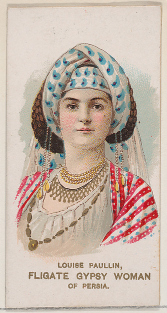 W. Duke, Sons & Co., Louise Paullin as Fligate Gypsy Woman of Persia, from the set Actors and Actresses, Second Series (N71) for Duke brand cigarettes