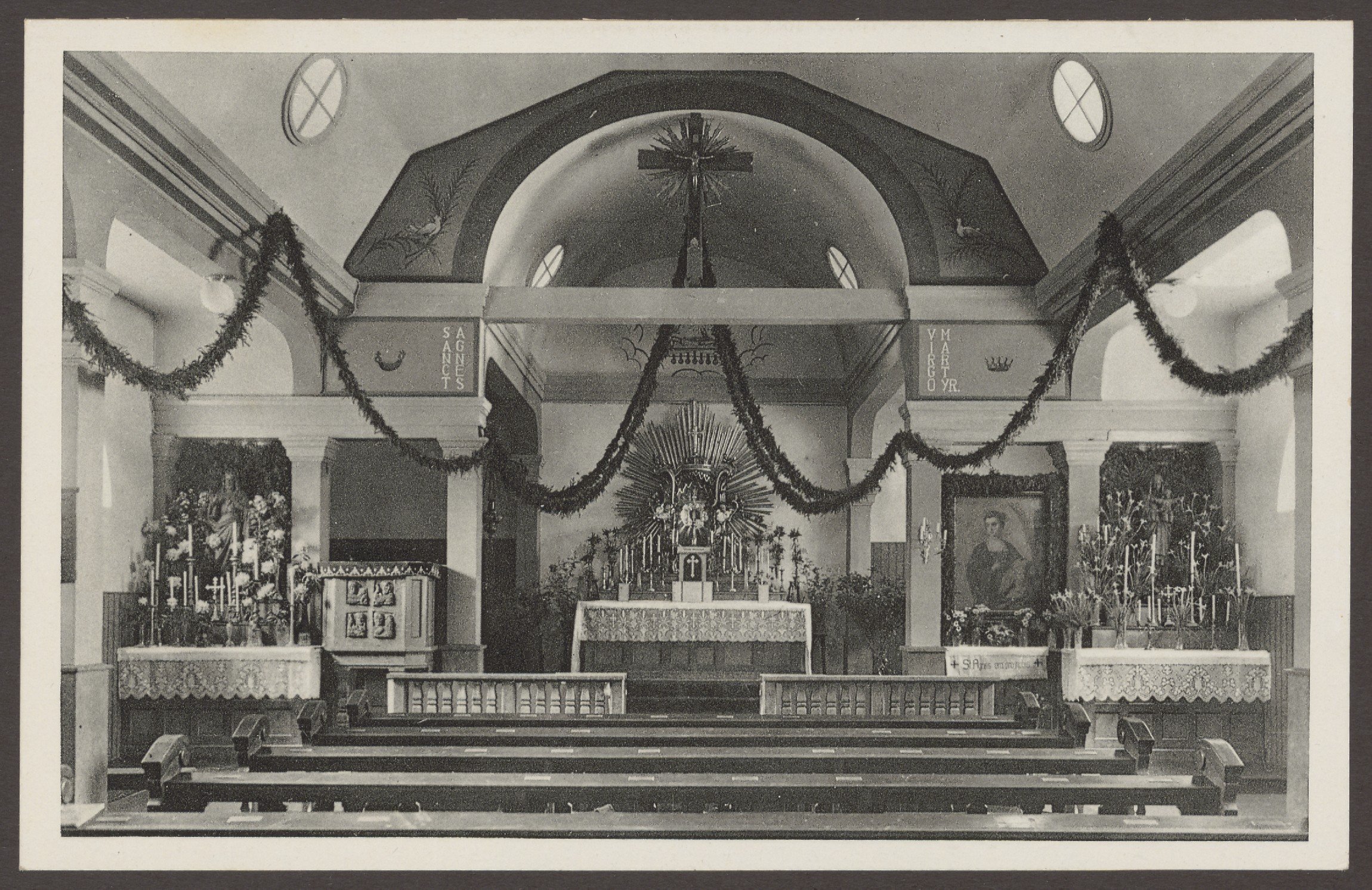 Peter Corkovic, Ansichtskarte Altar der St.-Agnes-Kirche, Hollmannstraße