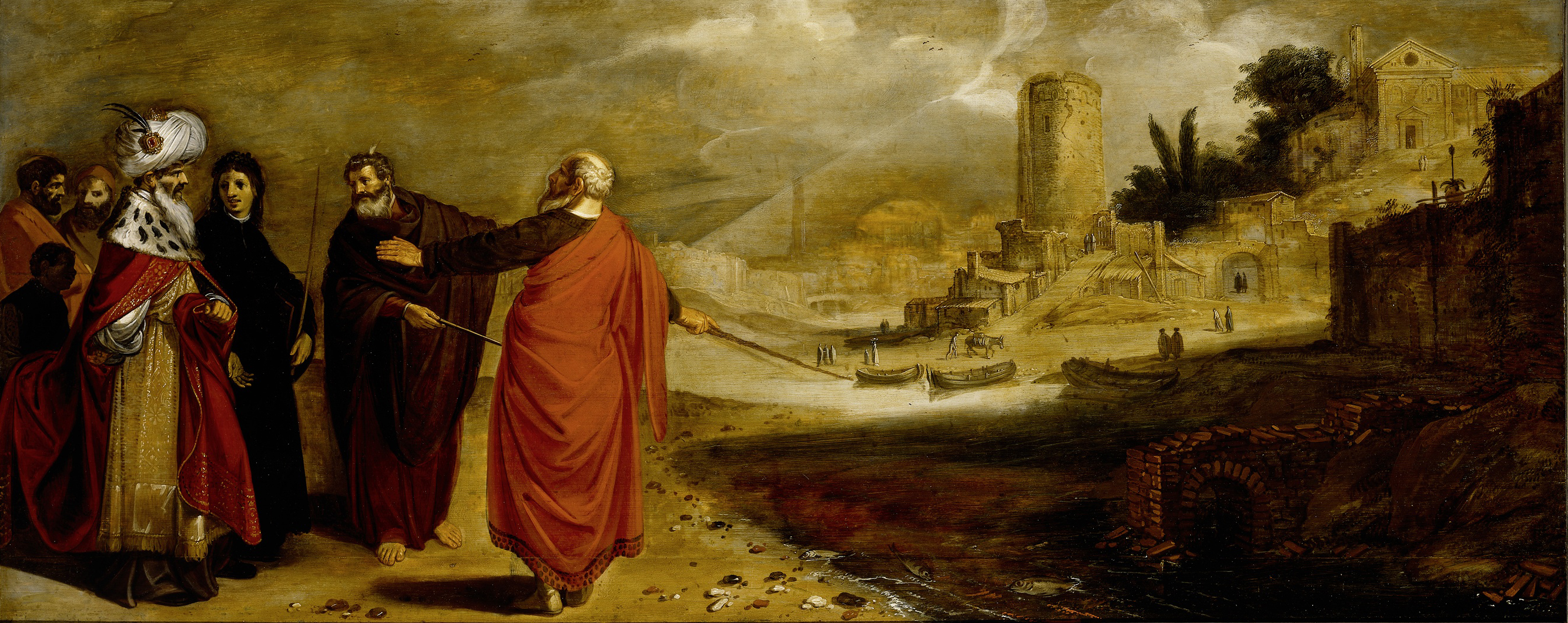 Jan Pynas, Aaron changing the water of the river into blood