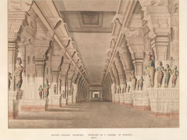 Unknown, Interior of Raja Tirumala Nayak's 'choultry', Madura