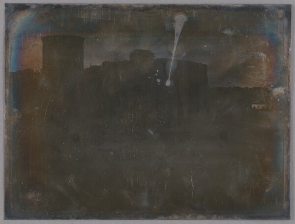 Unknown, [View of unidentified French village with chateau or castle]