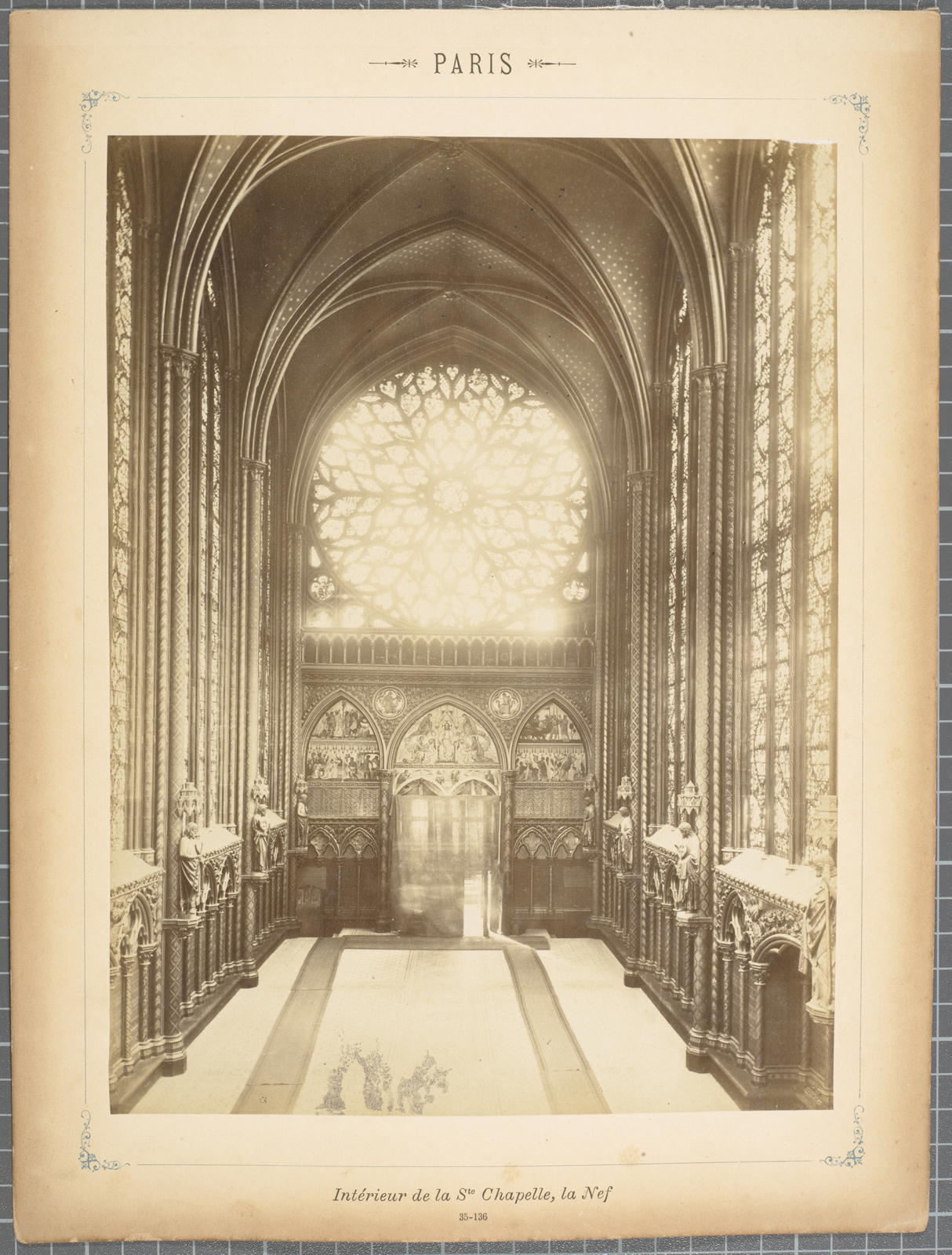 Desconegut, Paris. Intérieur de la Ste. Chapelle, la Nef