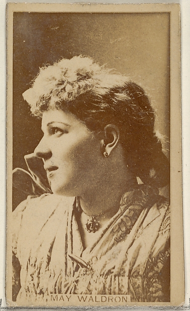 Allen & Ginter, May Waldron, from the Actors and Actresses series (N45, Type 8) for Virginia Brights Cigarettes
