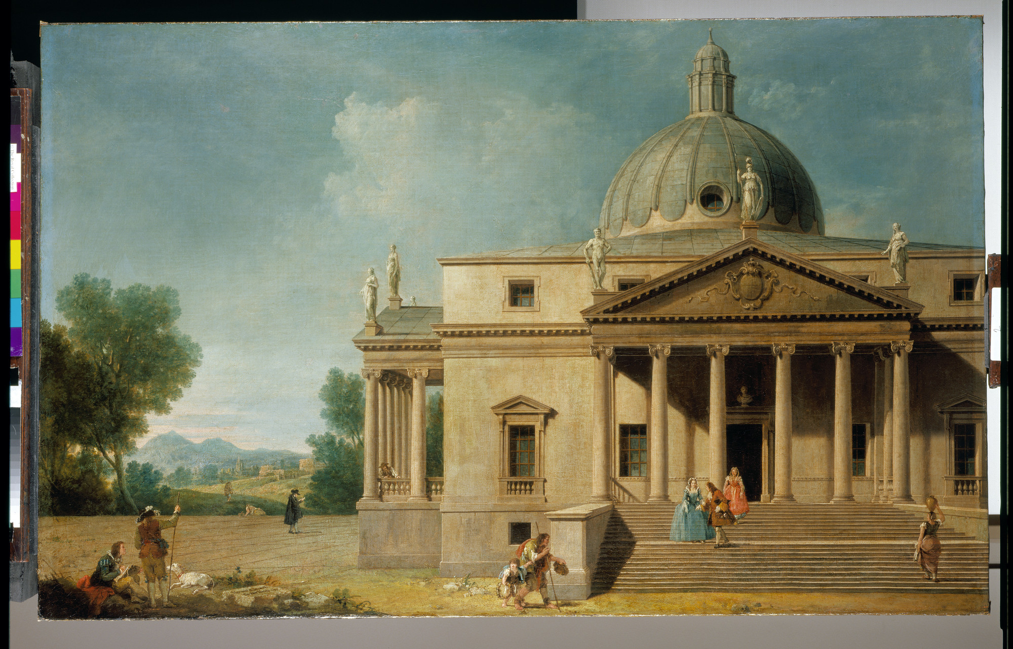 Antonio Visentini, Capriccio with a View of Mereworth Castle, Kent