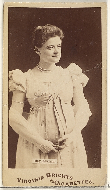 Allen & Ginter, May Newman, from the Actors and Actresses series (N45, Type 1) for Virginia Brights Cigarettes
