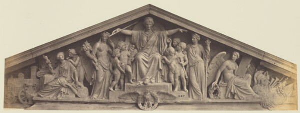 Édouard Baldus, [Pediment of the Pavillon Richelieu, Louvre, Paris]