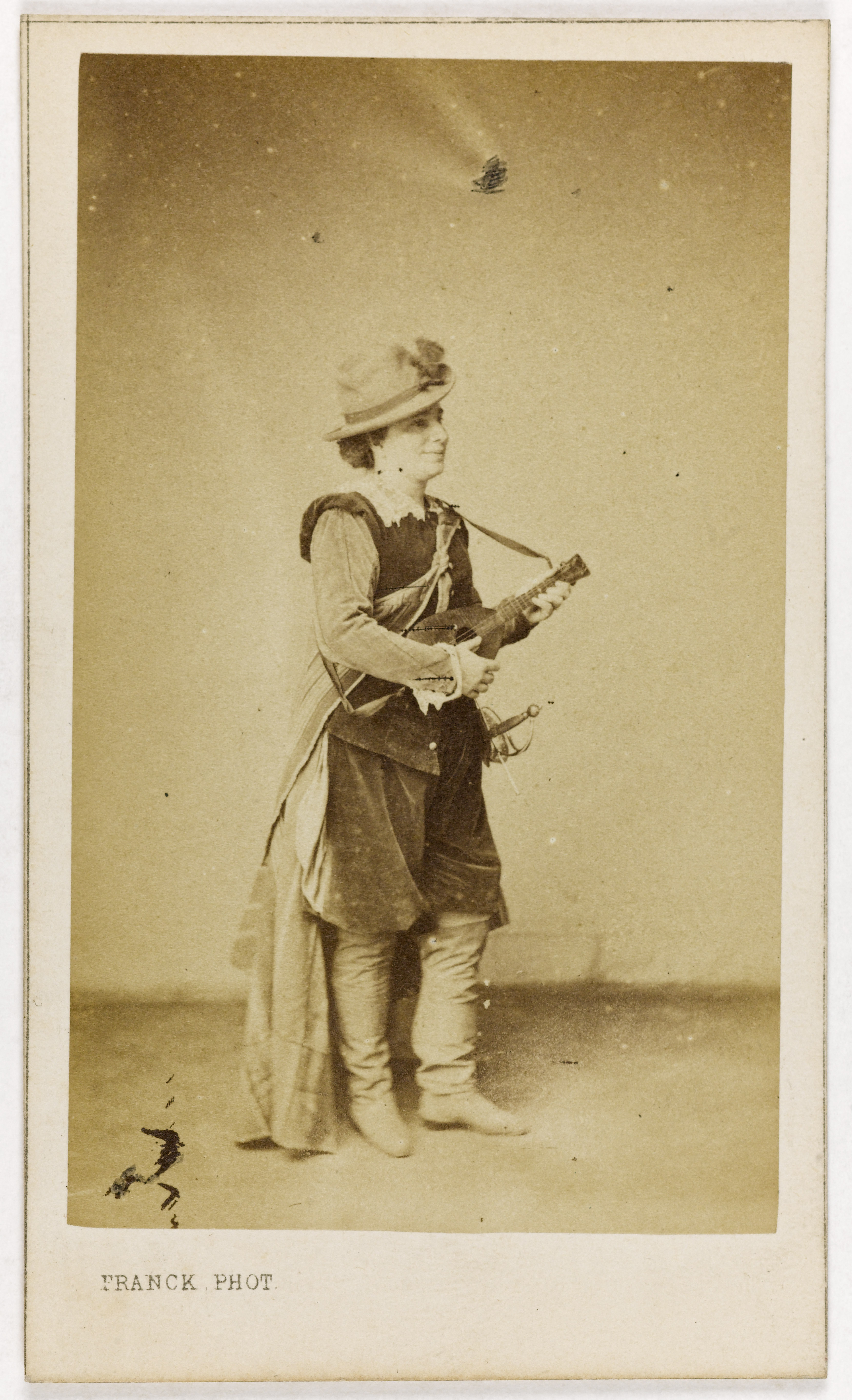 Franck, Portrait de Delphine Ugalde (1829-1910), (née Gabrielle Delphine Elisabeth Beaucé, épouse Ugalde, puis Varcollier), chanteuse lyrique, directrice de théâtre