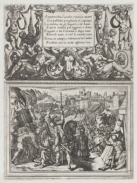Antonio Tempesta, Plate 11: Illustration to Canto XI, from Torquato Tasso's "Gerusalemme liberata III"