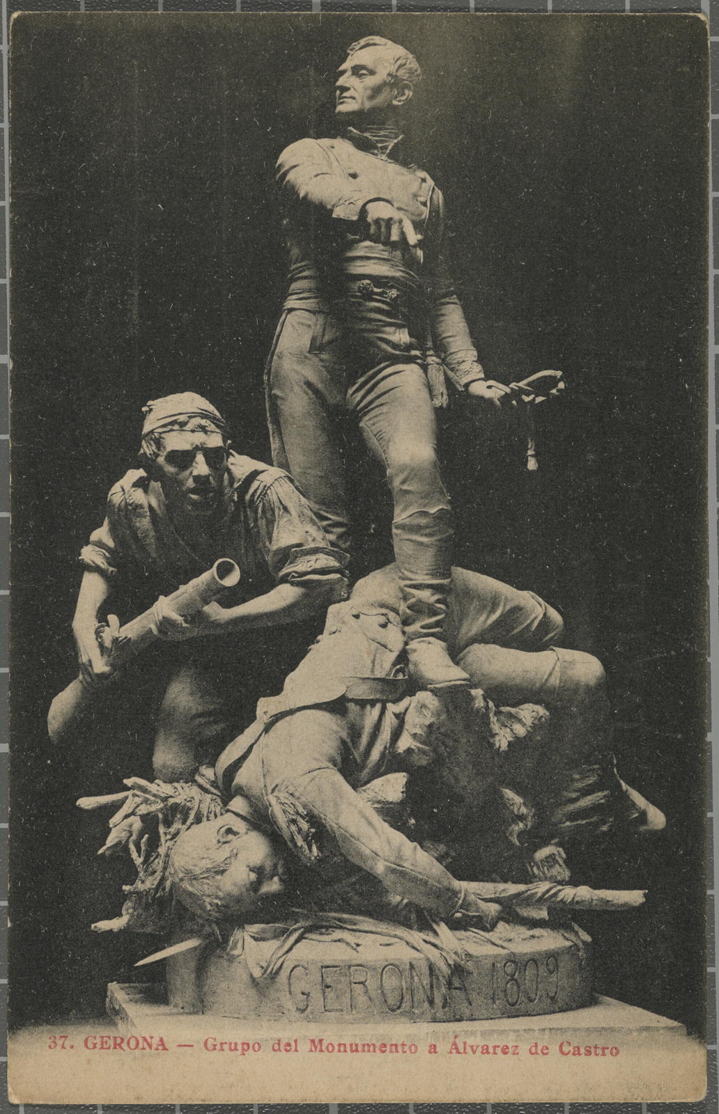 Desconegut, 37. Gerona - Grupo del monumento a Alvarez de Castro