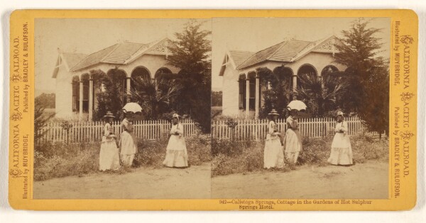 Eadweard J. Muybridge, Calistoga Springs, Cottage in the Gardens of Hot Sulphur Springs Hotel.
