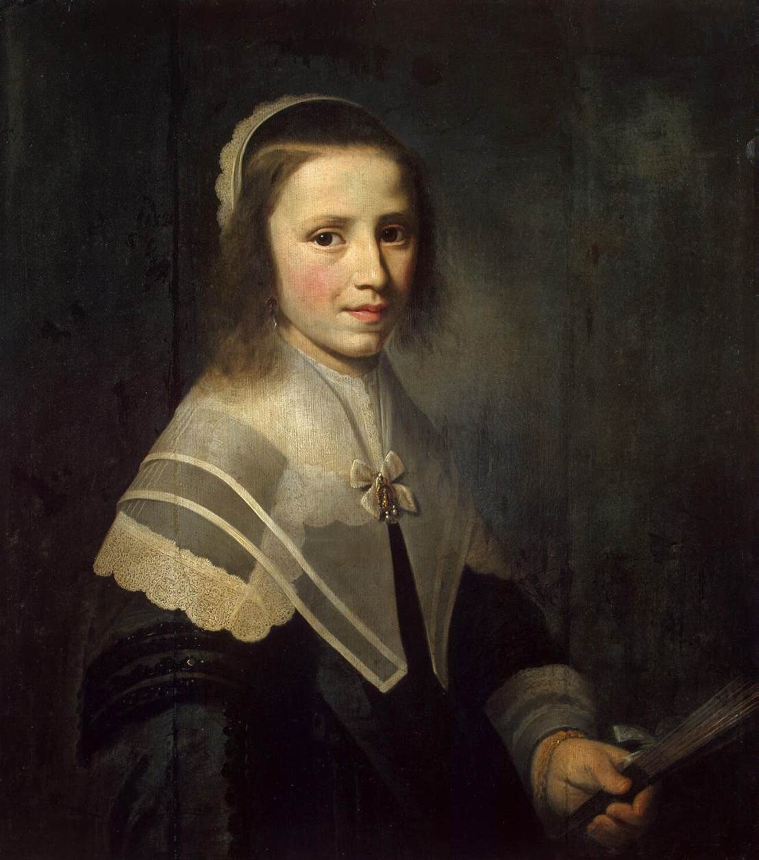 Hendrick Cornelisz. van Vliet, Girl Holding a Fan